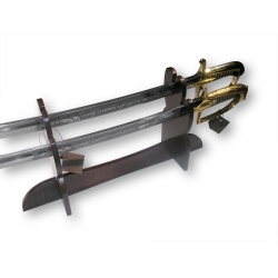 Stojak do szabli lub miecza podwójny  na szable lub miecz z pochwą